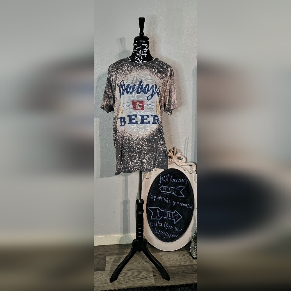 Tultex Black and Gray Patterned Tee